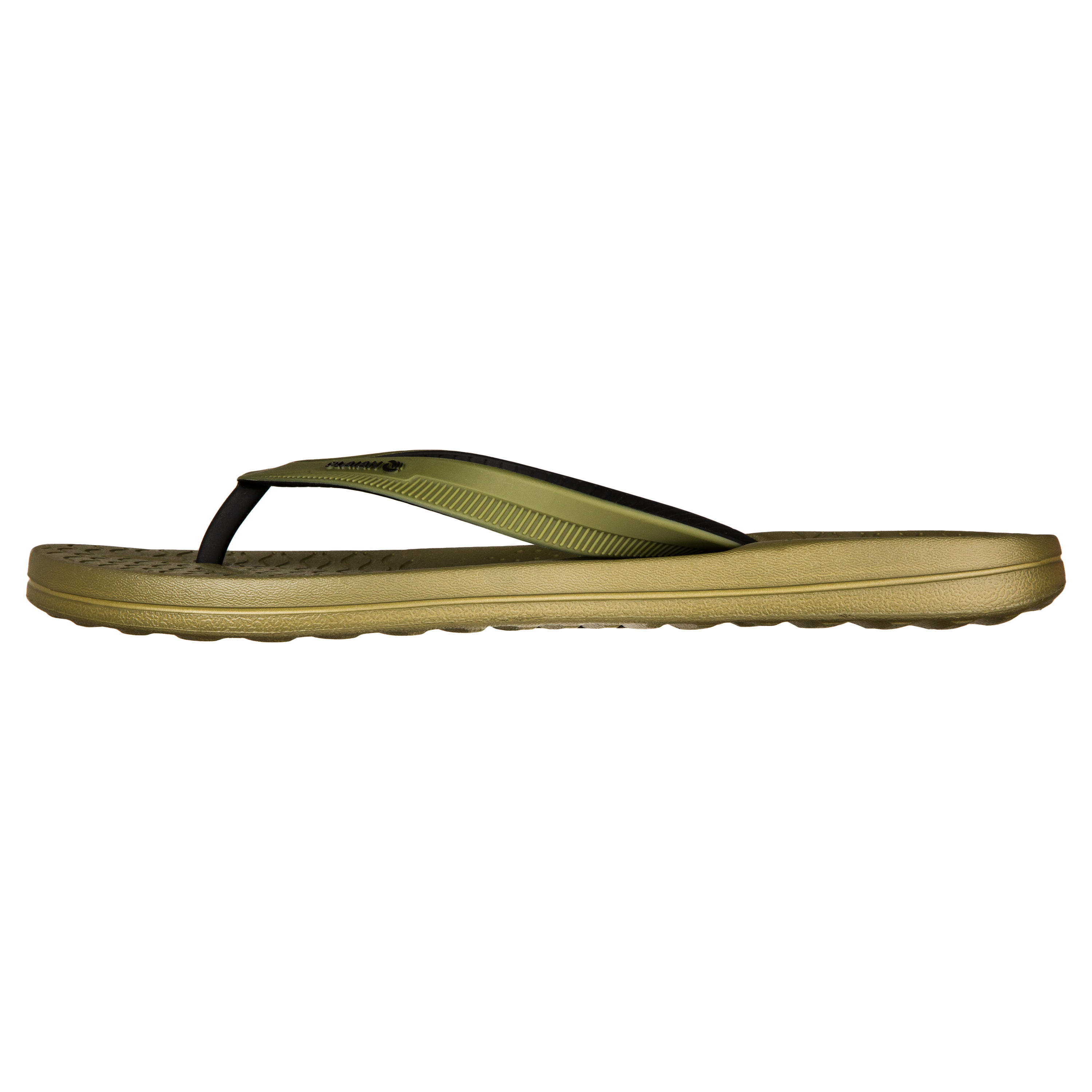 mens khaki flip flops