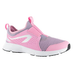 Chaussures enfant d'athlétisme run support easy roses violettes