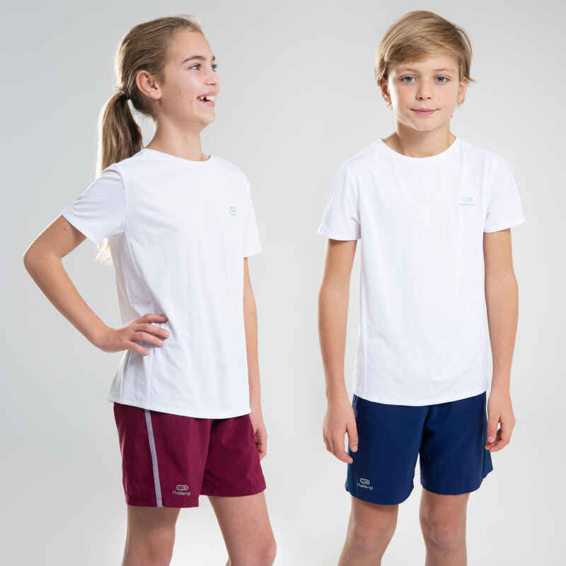 T-Shirt Leichtathletik AT100 atmungsaktiv Kinder weiss Media 1