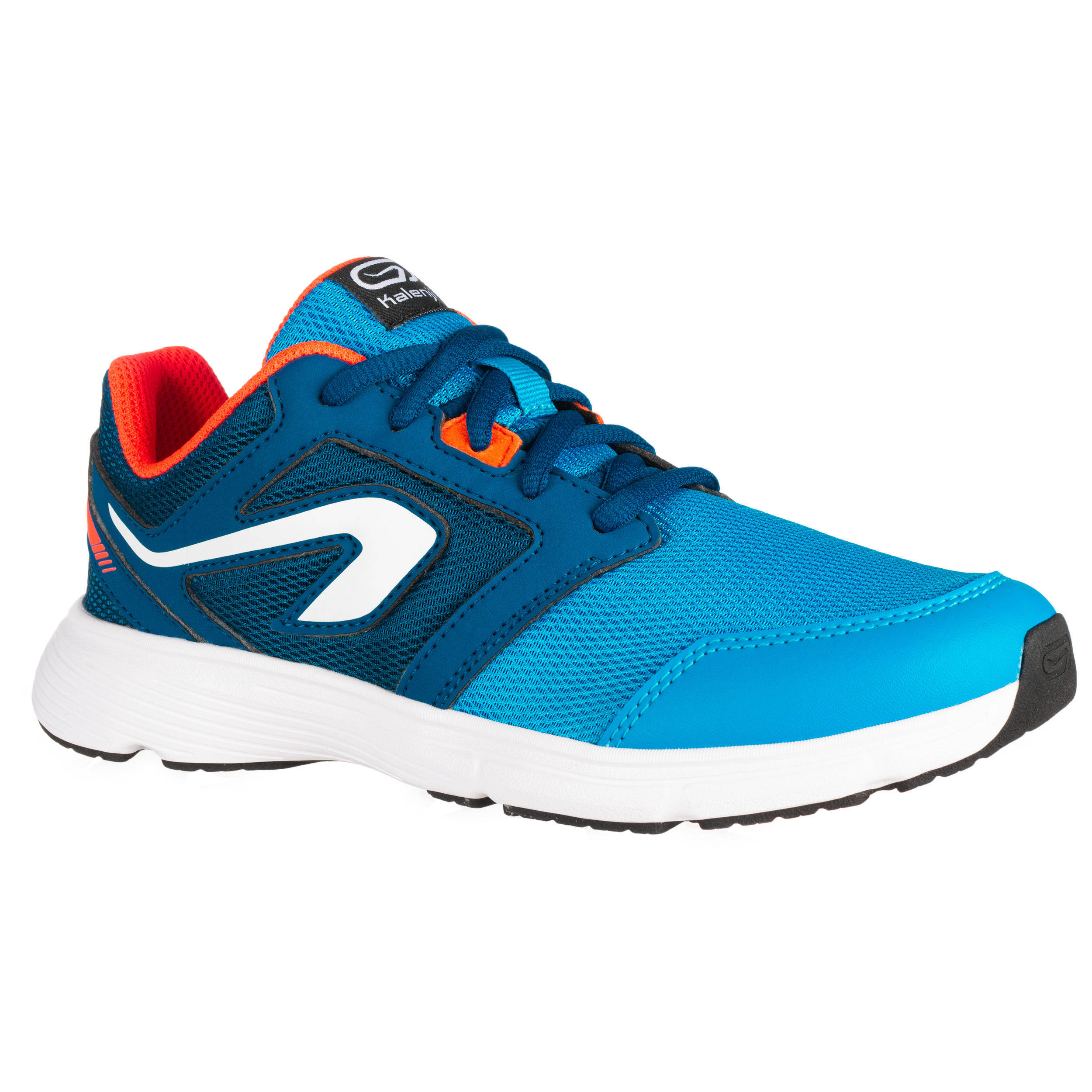RUN SUPPORT KIDS' ATHLETICS SHOES LACES - TURQUOISE/NEON RED -  1