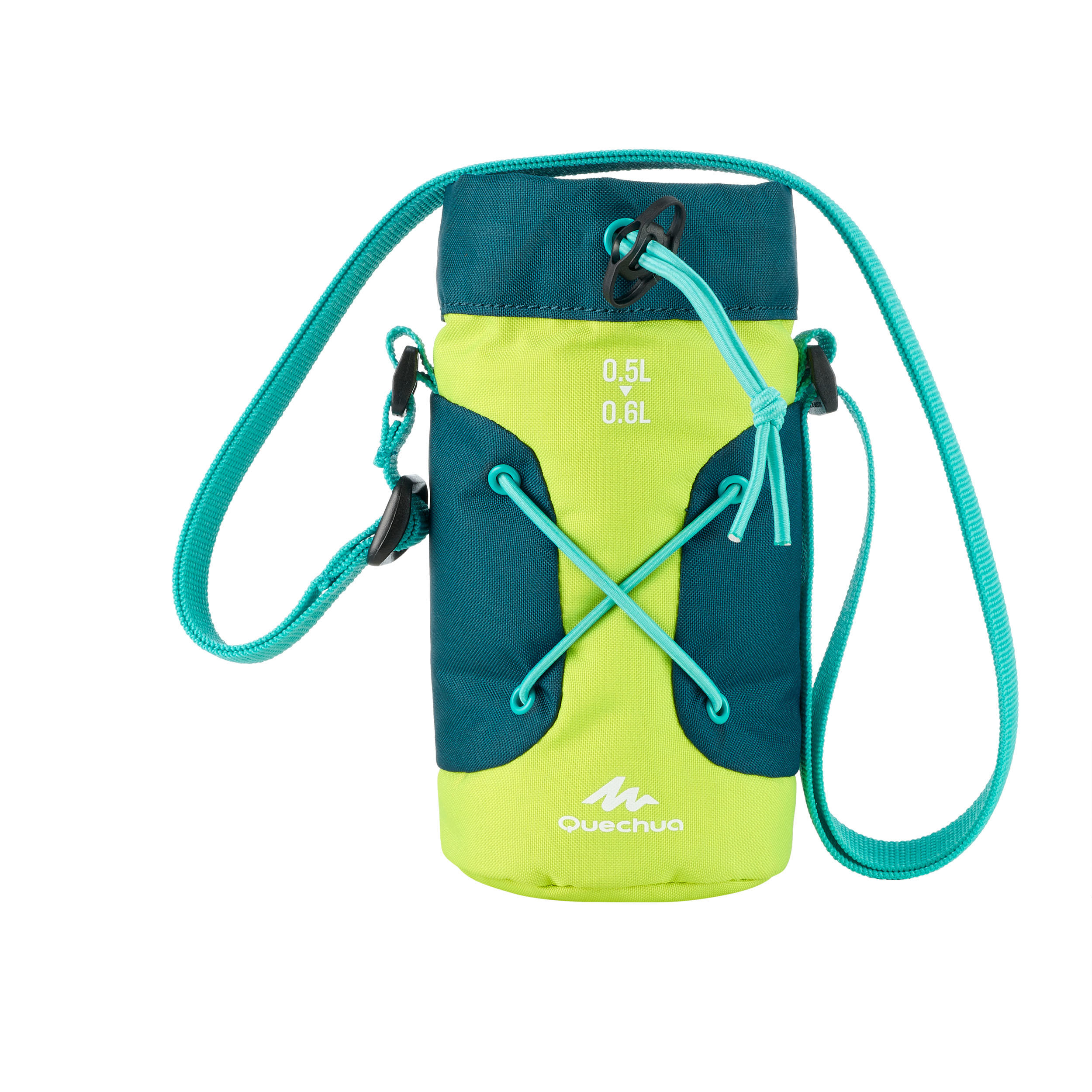 Insulated cover for hiking flask 0.5 to 0.6 litre grey/purple
