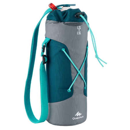Isothermal Cover for Hiking Water Bottle 1.2 to 1.5 Litre - Grey/Blue