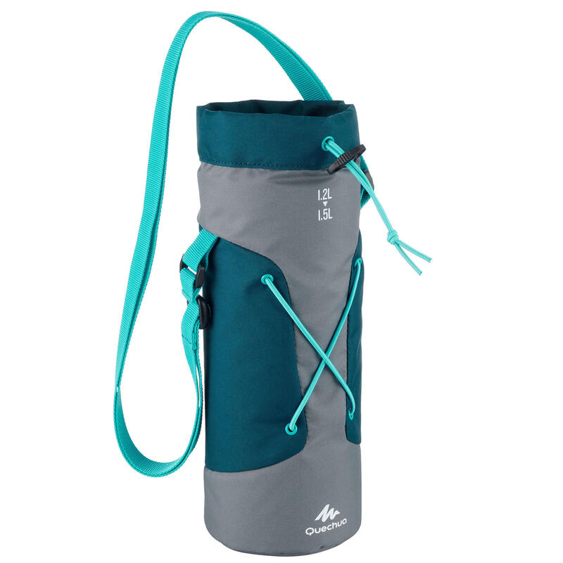 Funda Cantimplora Camping Senderismo Quechua Azul Gris Isoterma 1,2 A 1,5 L