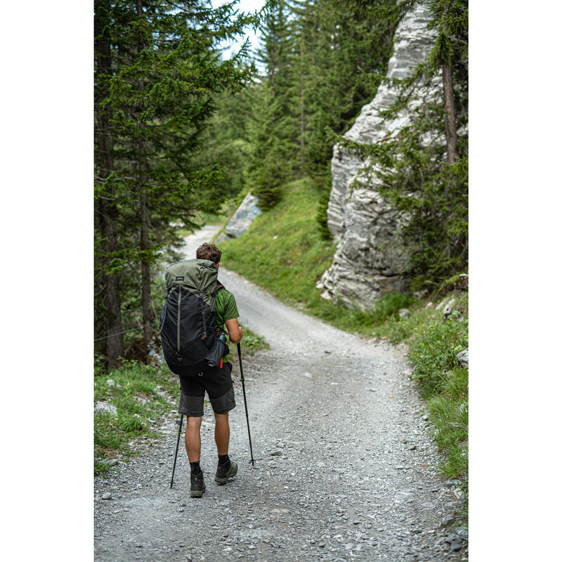 Bocanci Înalți Lați din piele Impermeabili Trekking MT100 Bărbați