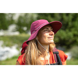 Madurar Al aire libre a tiempo Sombrero Trekking Anti-UV MT500 Mujer | Decathlon