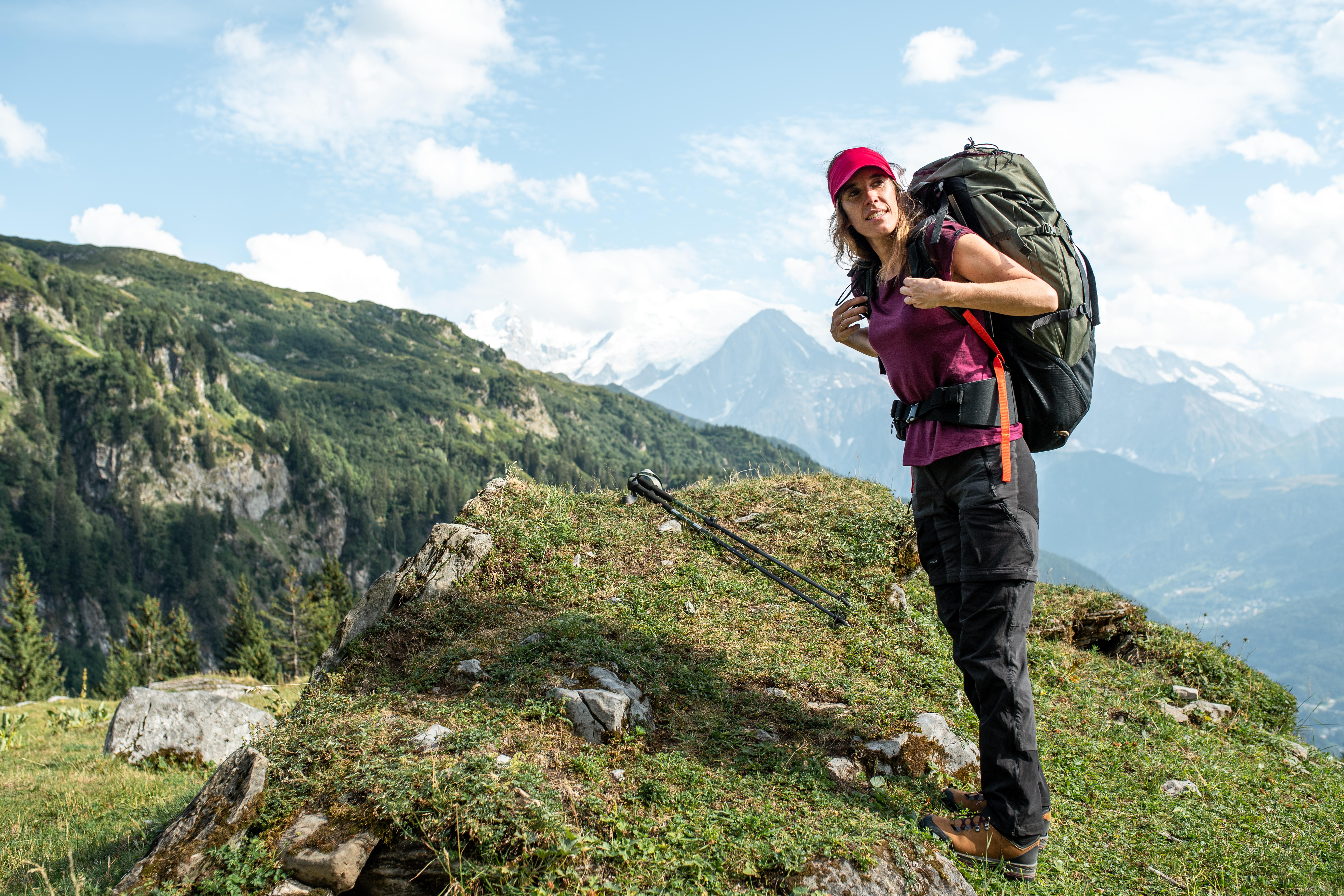 Decathlon Forclaz Green Travel 100 Hiking Cargo Pants Womens 34x31