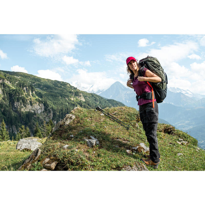 Afritsbroek voor bergtrekking voor dames MT100 grijs