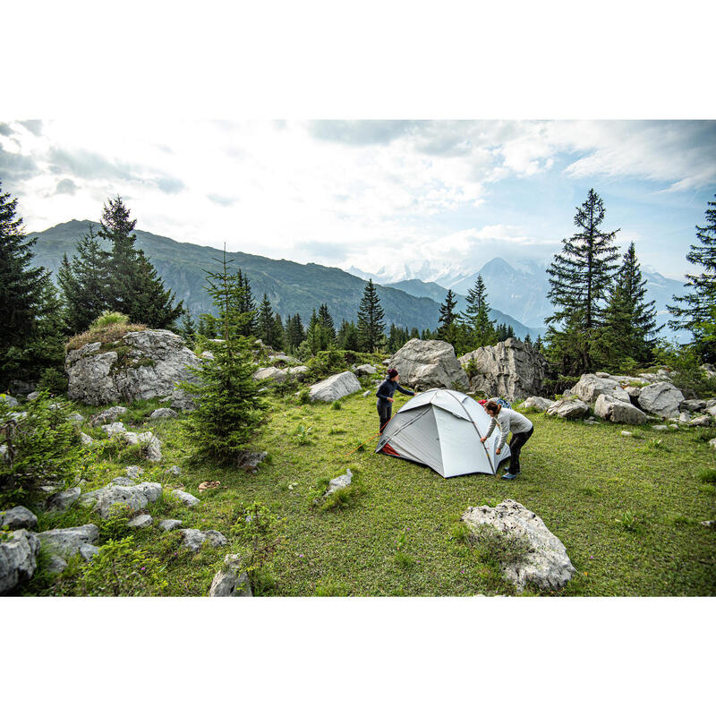 Trekking dome tent - 3-person - MT500 Fresh&Black
