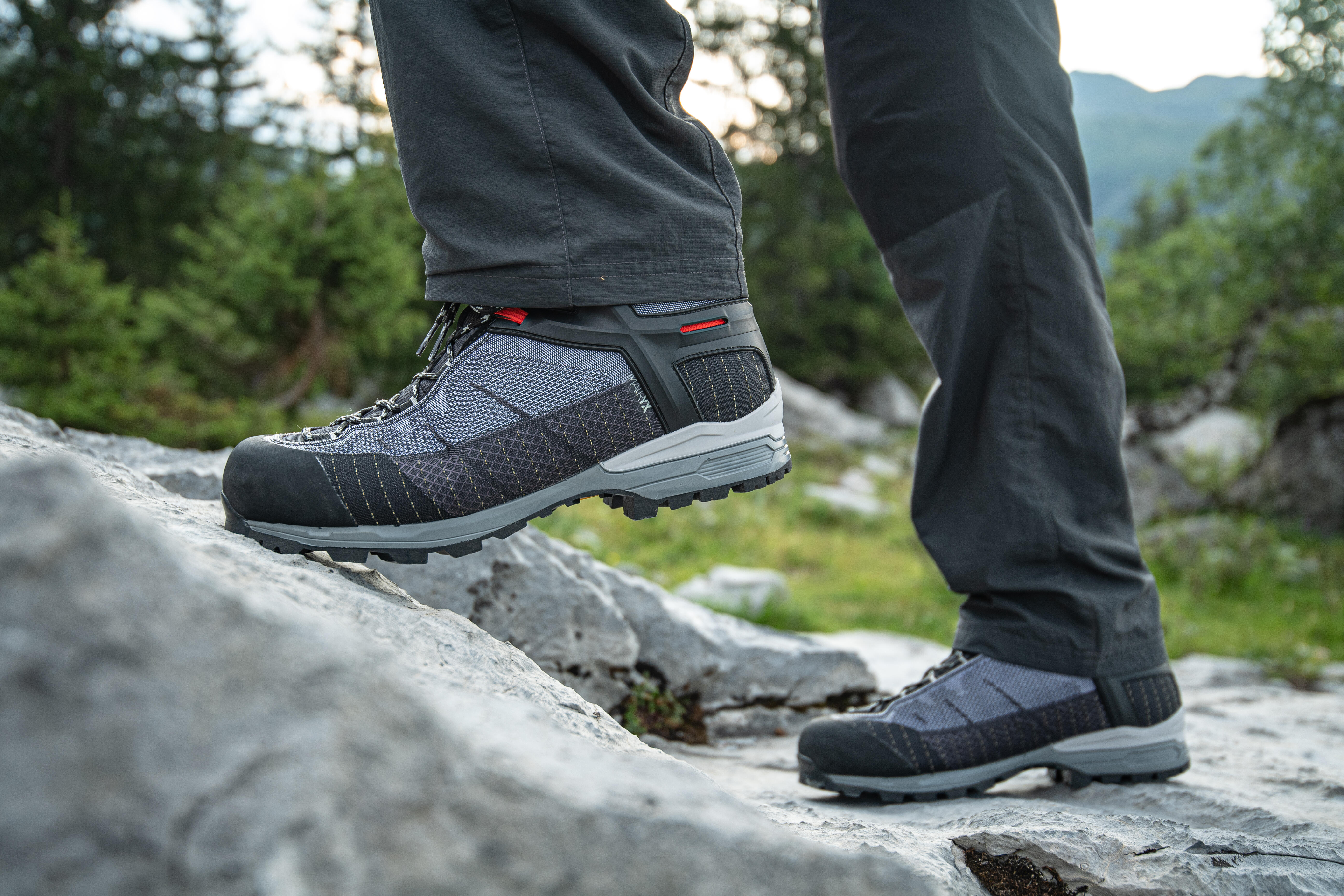 Women Trekking Waterproof Boots Forclaz Trek 500 - Grey