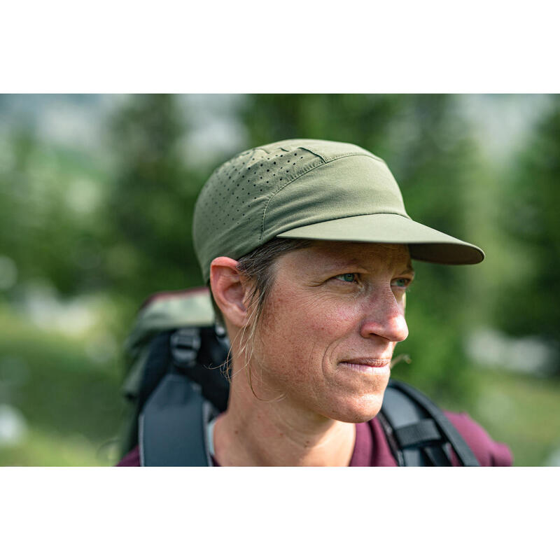 Mountain Trekking Cap, Ventilated and Ultra Compact - TREK 500 - Khaki