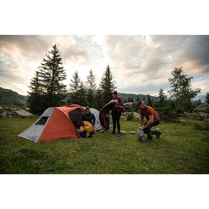 Sac de dormit cu umplutură din vatelină Trekking MT500 5°C Bordo