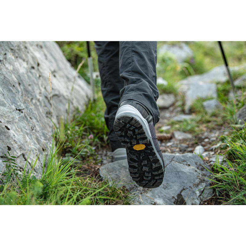 Scarpe trekking donna TREK500 MATRYX® impermeabili grigie