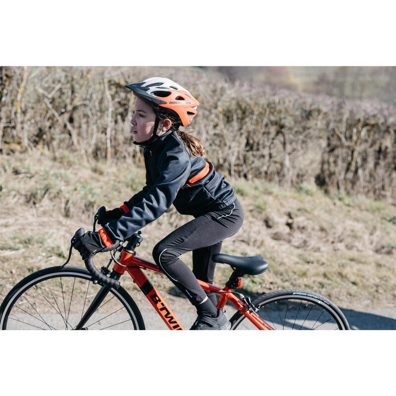 COLLANT VÉLO ENFANT 8-14 ANS, 100 NOIR