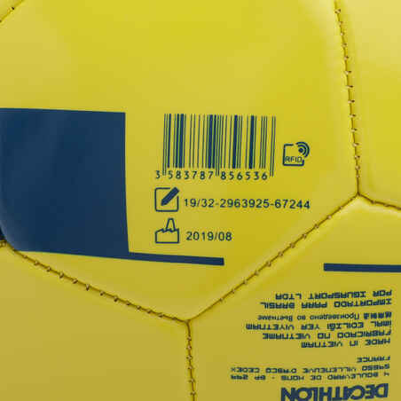 كرة قدم المقاس 5 للأطفال أكبر من 12 عام F100 - أصفر