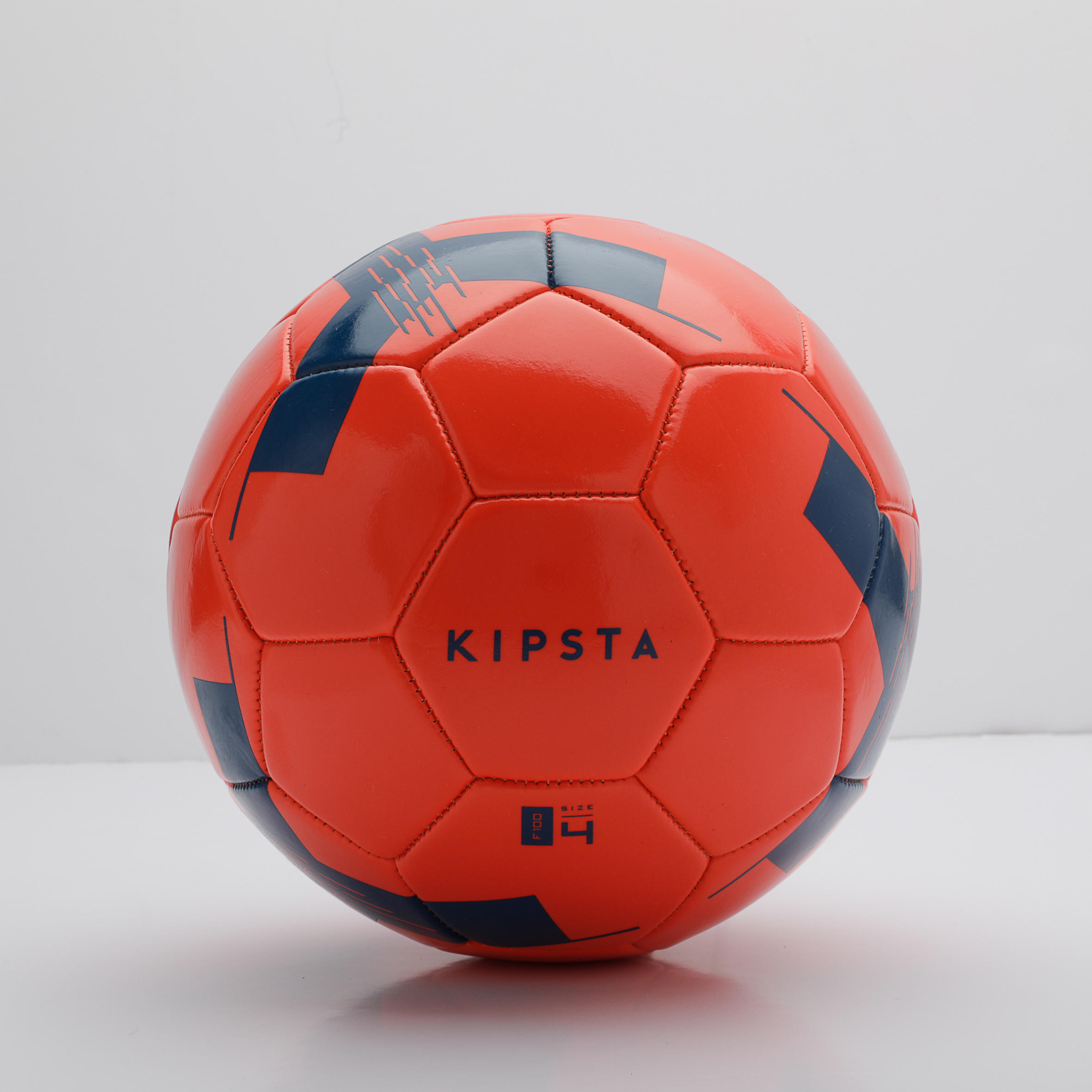 Balón de fútbol F100 talla 4 (de 8 a 12 años) rojo - Decathlon
