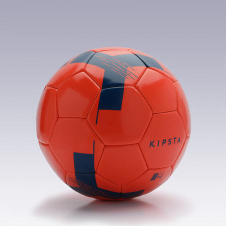 Ballon de football F100 taille 4 (enfants de 8 à 12 ans) rouge