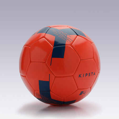 Ballon de football F100 taille 4 (enfants de 8 à 12 ans) rouge