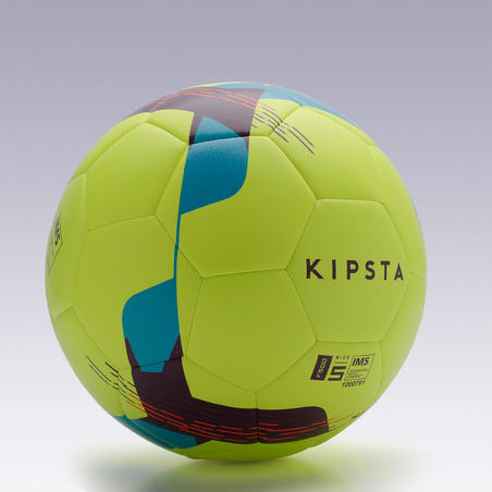 Ballon de football Hybride F500 taille 5 jaune fluo