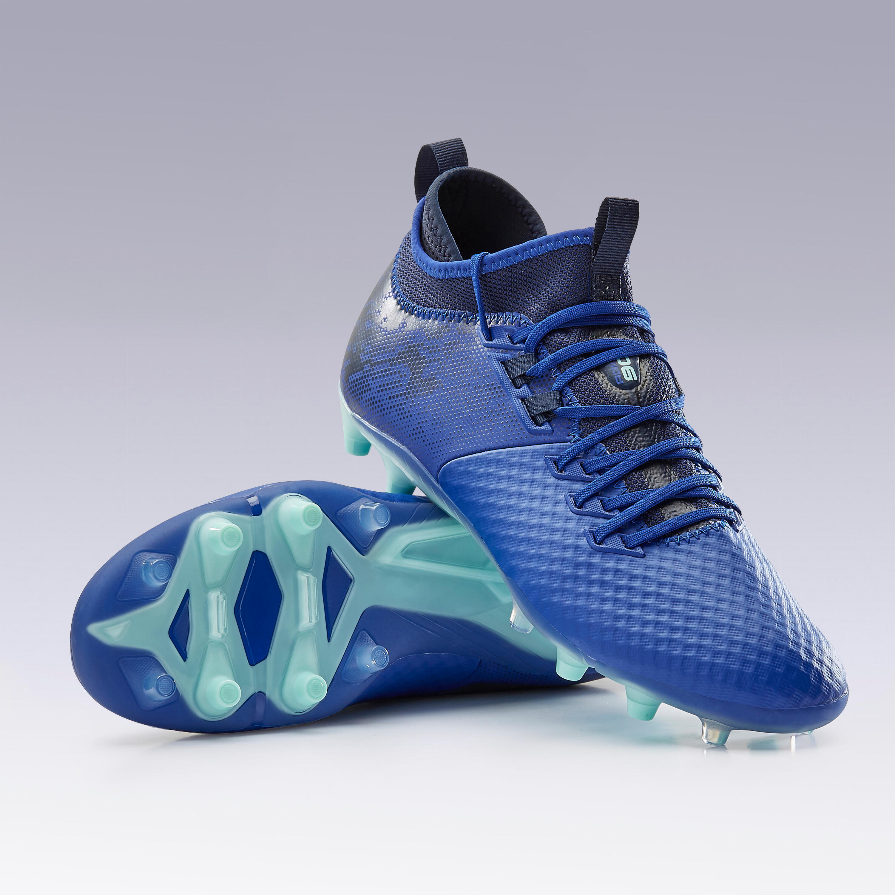 Adult Firm Ground Football Boots Agility 900 Mesh MiD - Blue 5/13