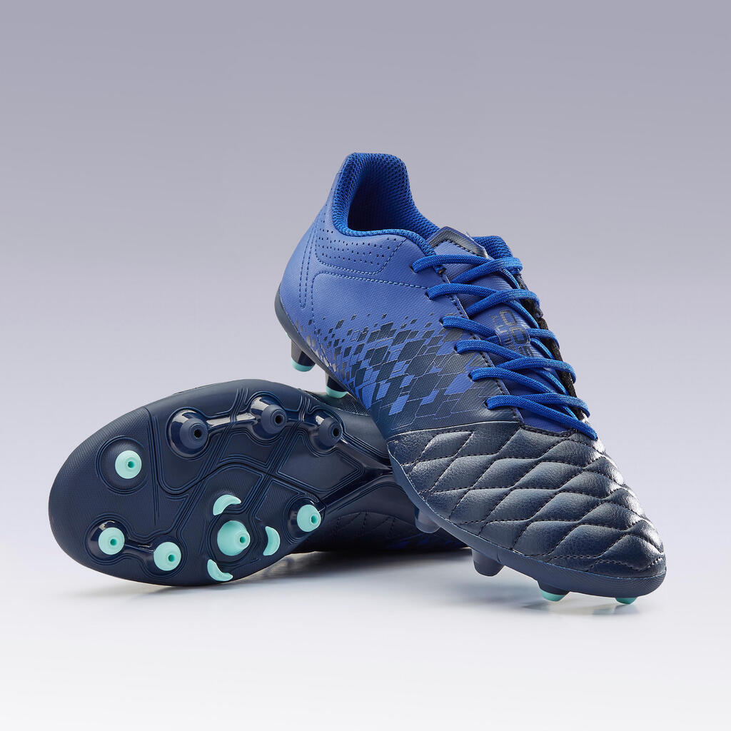 Adult Mixed Ground Football Boots Agility 500 - Dark Blue