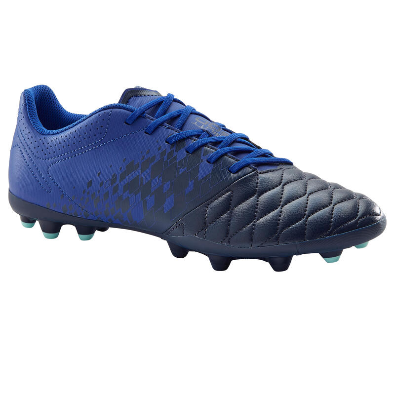 Chaussure de football adulte terrains secs Agility 500 MG bleu foncé