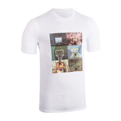 Cadeau de sport de basket-ball noir et blanc de basket-ball T-Shirt