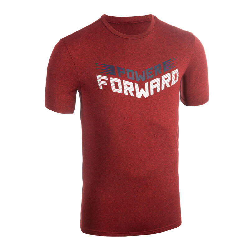 T-SHIRT / MAILLOT DE BASKETBALL HOMME TS500 ROUGE POWER FORWARD