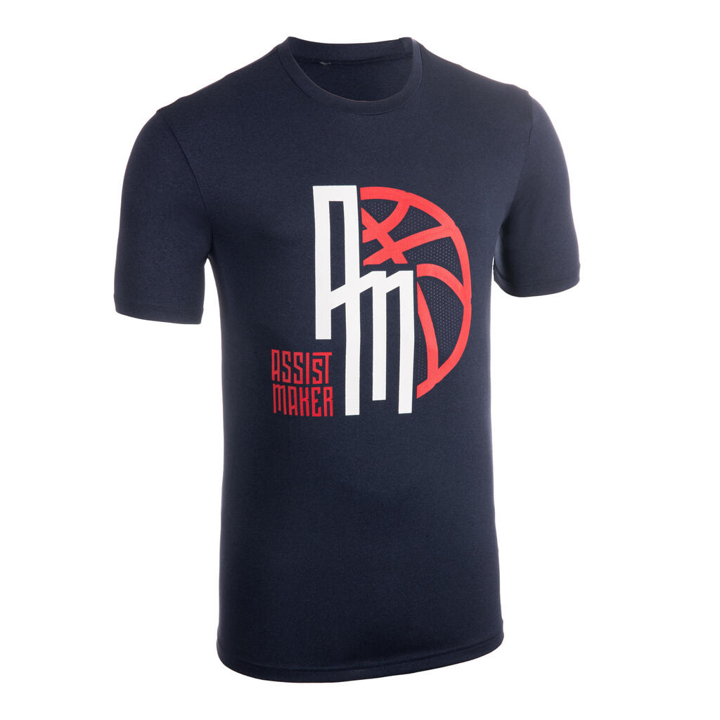 Basketballshirt TS500 Herren marineblau Assists Maker