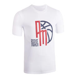 Cadeau de sport de basket-ball noir et blanc de basket-ball T-Shirt