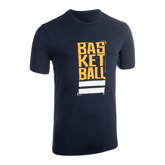T-SHIRT / MAILLOT DE BASKETBALL HOMME TS500 BLEU/JAUNE STREET