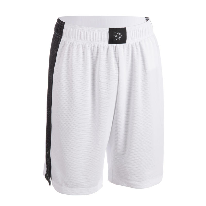 Men S Basketball Shorts Sh500 White Black