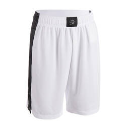 Celana Pendek Basket Pria SH500 - Putih/Hitam