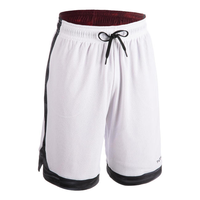 Men's Reversible Basketball Shorts Grey/Burgundy