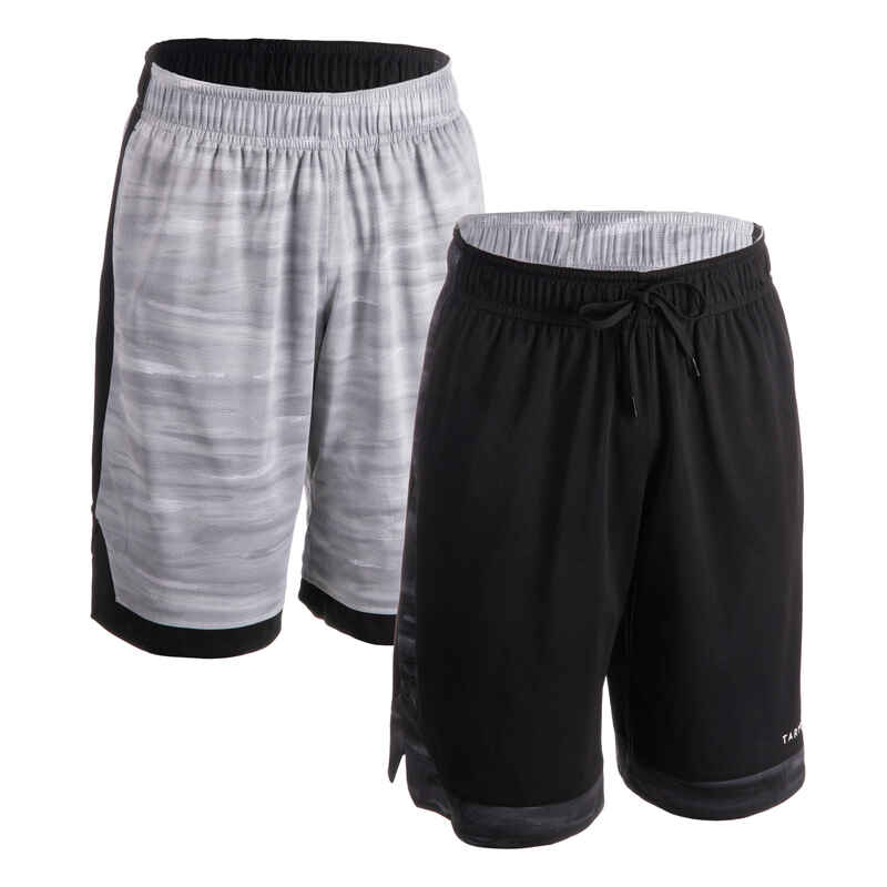 Men's Reversible Basketball Shorts - Grey/Black
