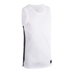 男款籃球運動衫／背心T500－白色