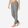 Women Cotton Blend Gym Pants 500 - Grey