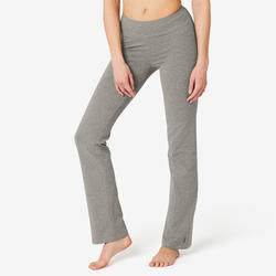 Pantalón Fitness mujer Nyamba Fit+500 Regular Algodón Gris