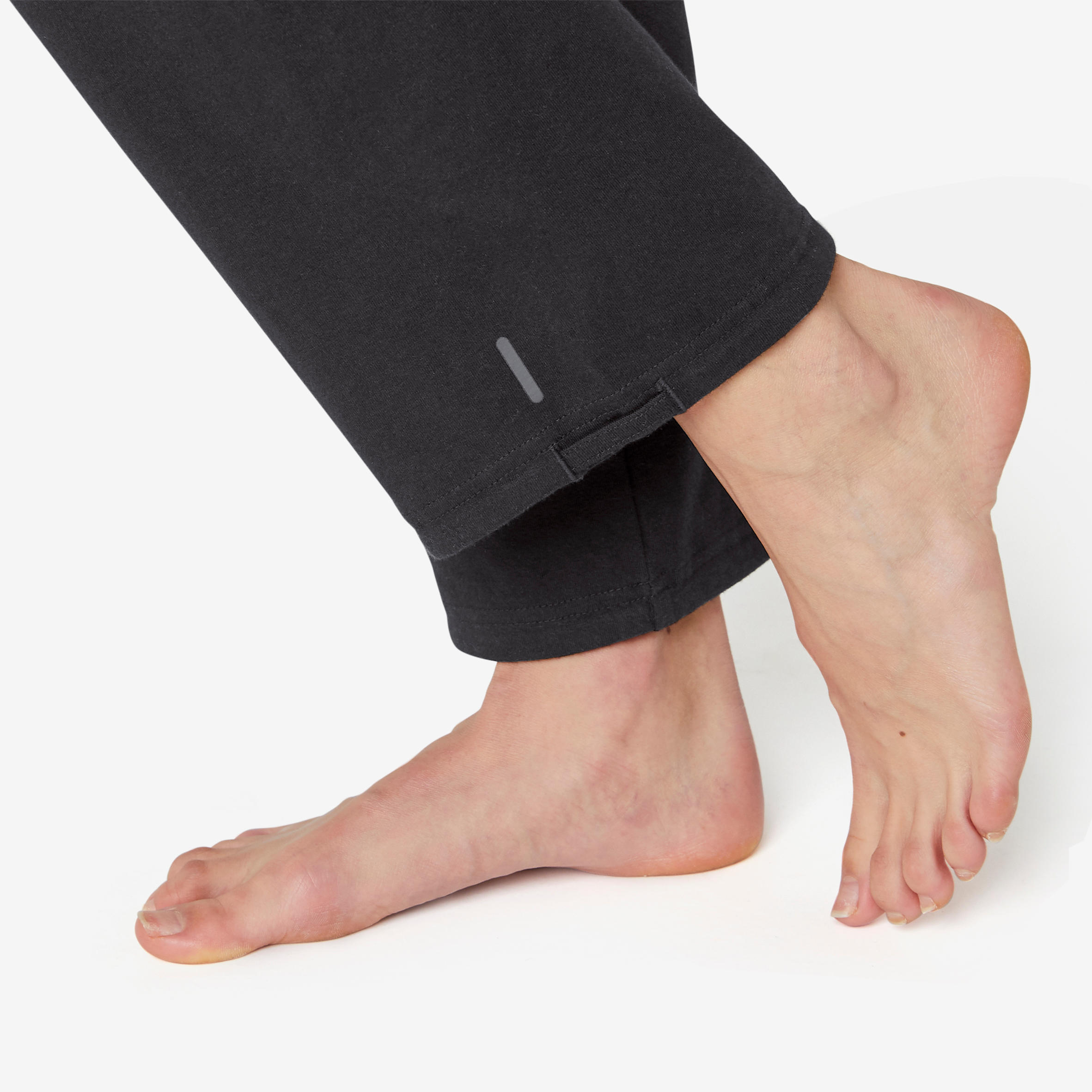Leggings de fitness bajos ajustables negros para mujer Confort 500 24/25
