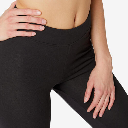 Legging Feminina de Algodão - Fit+ 500 - Preta