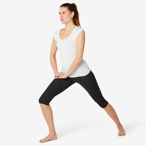 Legging Feminina de Algodão - Fit+ 500 - Preta