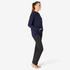 Women's Trackpant For Gym Cotton Rich 500- Black