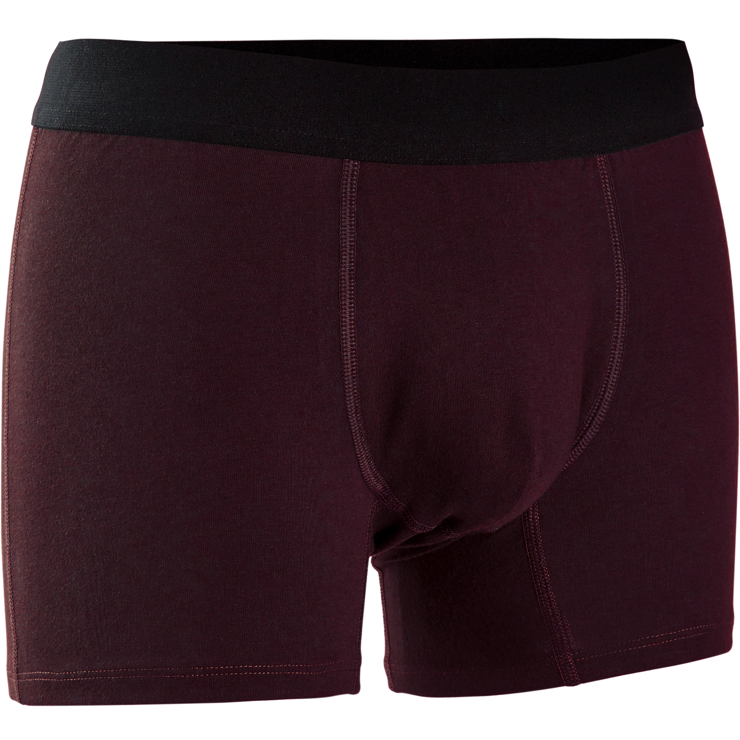 

Men's Gym Boxer Shorts Fitness Stretch Cotton - Burgundy -  By NYAMBA | Decathlon, Red