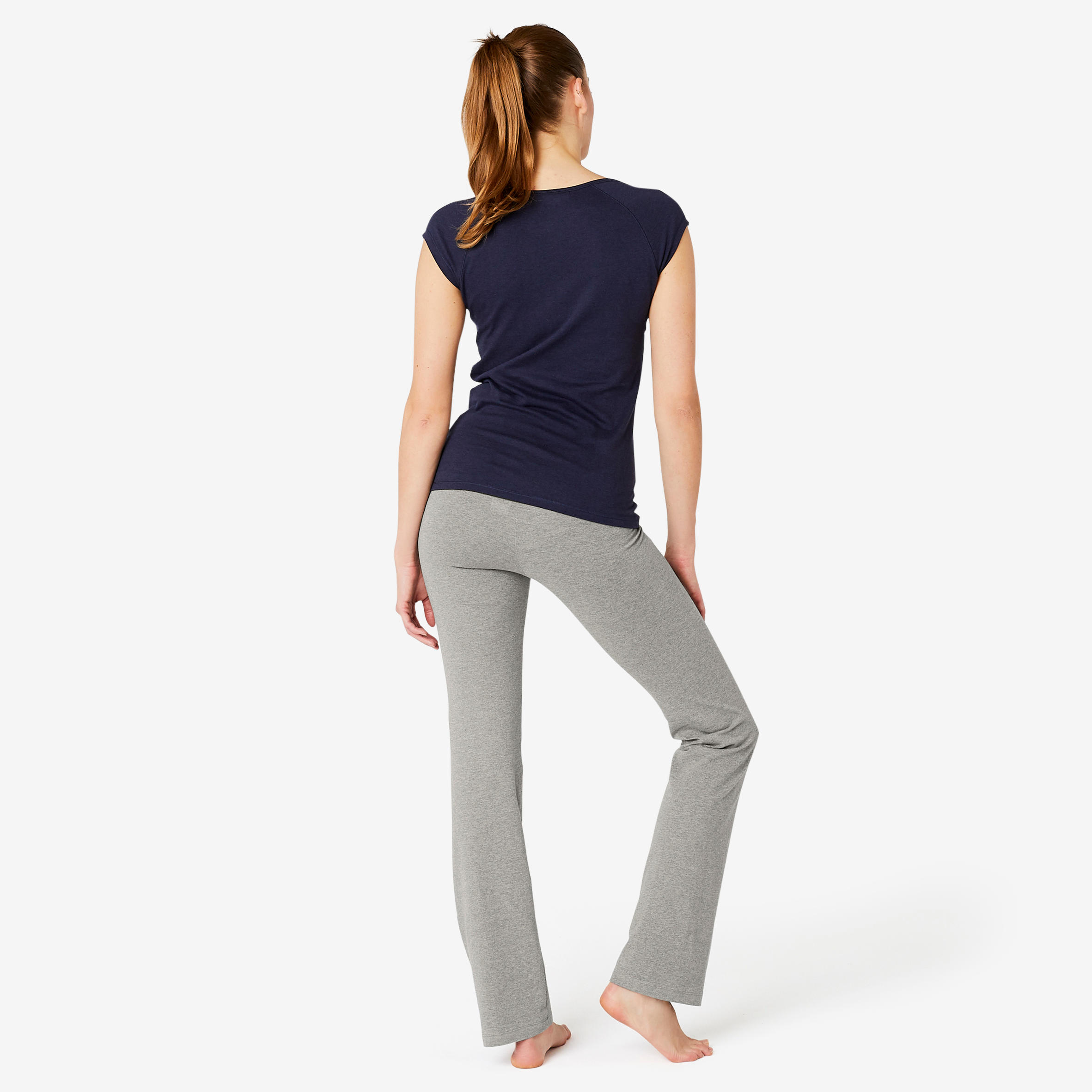 Straight-Cut Cotton Fitness Leggings 