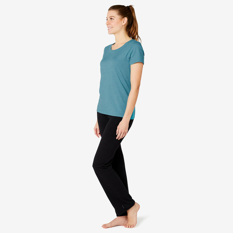 T-shirt regular fitness femme - 500 turquoise