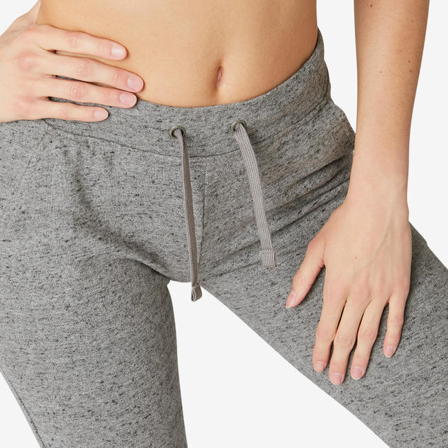 Women's GYM Training Bottoms Slim 500 Grey