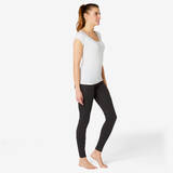 Women's Cotton Gym Legging 500 - Black