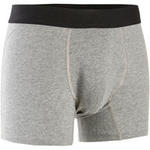 Domyos Boxershort voor pilates en lichte gym heren 500 grijs