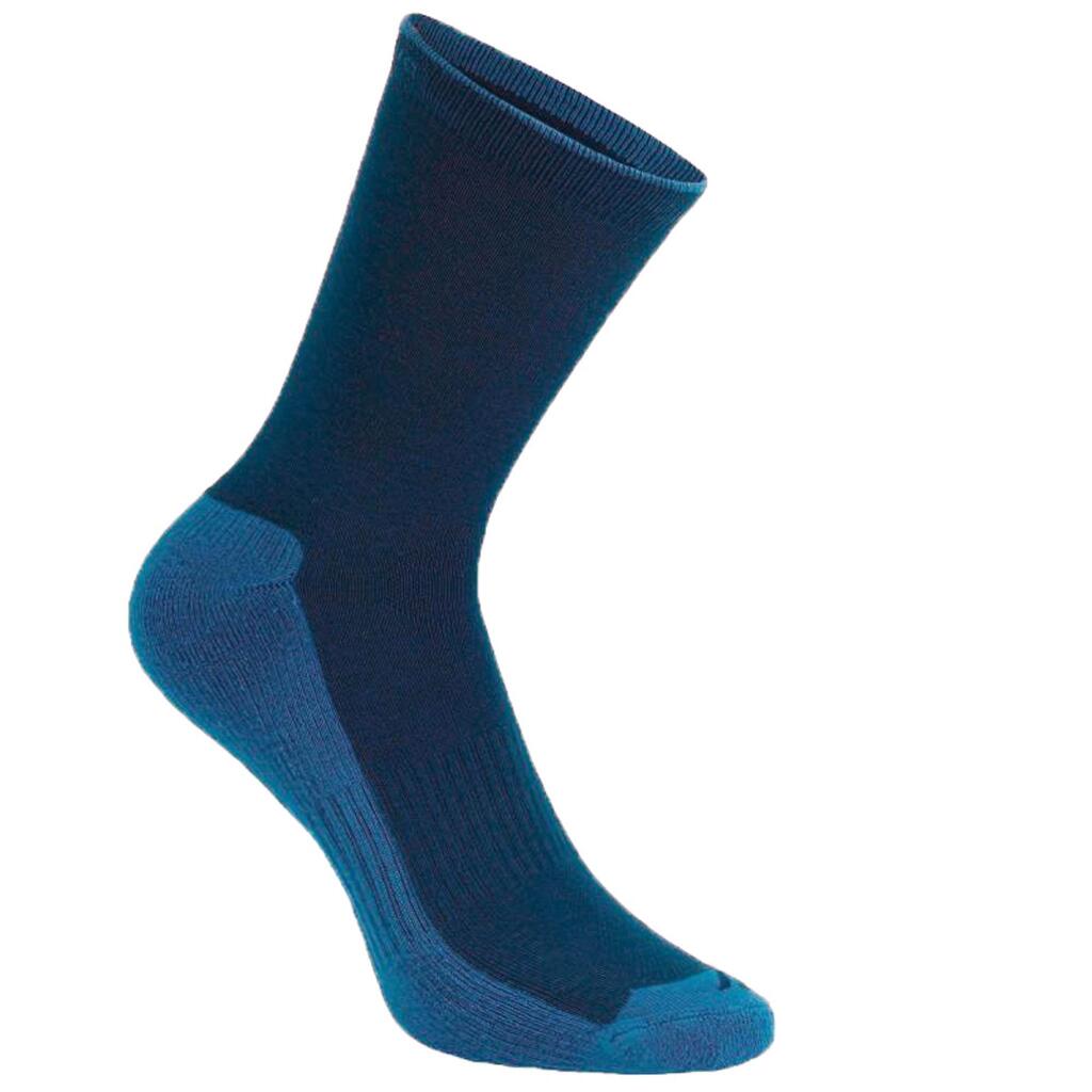 Wandersocken Naturwandern NH100 hoch 2 Paar marineblau 