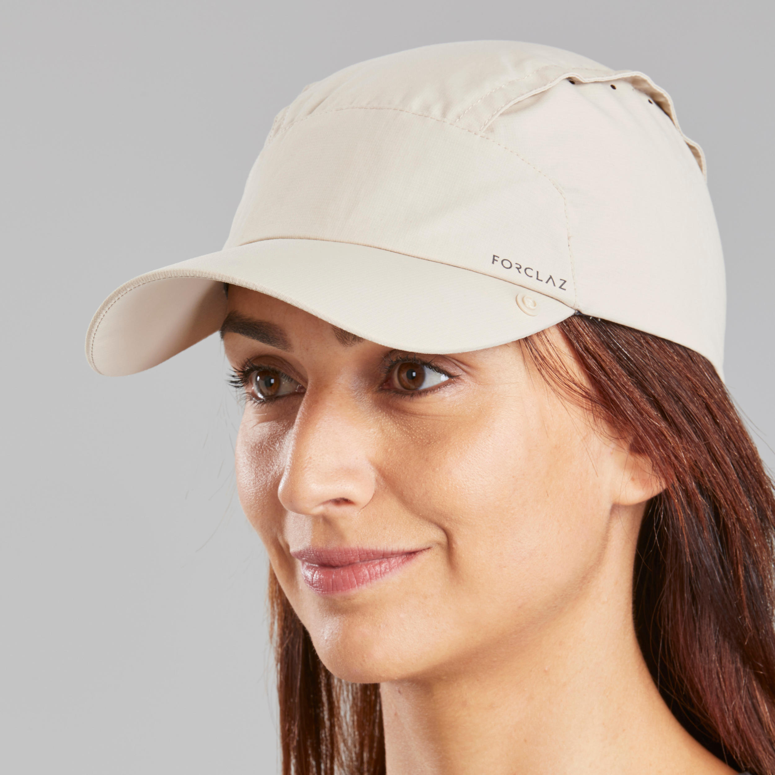 Anti-UV Cap with Removable Neck Protection - Beige 5/7