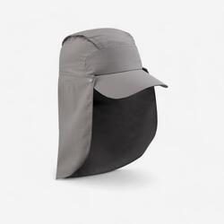 Gorra Trek 900 anti-UV con protección nuca desmontable Gris